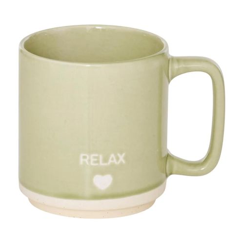 Lot De 4 Mugs Sur Rack "relax" 34cl Multicolore