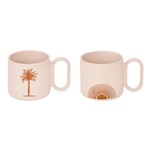 Coffret 2 Mugs "sunshine" 36cl Beige