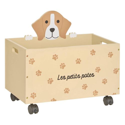 Coffre De Rangement Enfant Scott Beige 48x42cm
