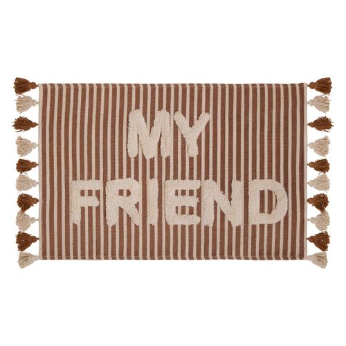 Tapis Effet Laine Scott Marron 90x2cm