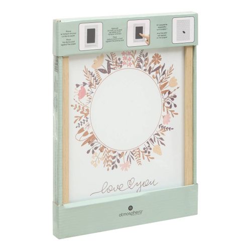 Coffret Cadre à Empreintes 31,6x22,6cm Avec Tampon Encreur Nomade