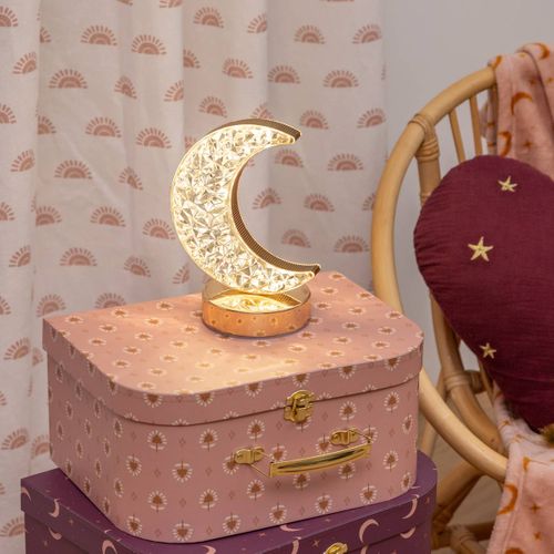 Lampe Forme Lune Bella Nomade H.20cm Doré