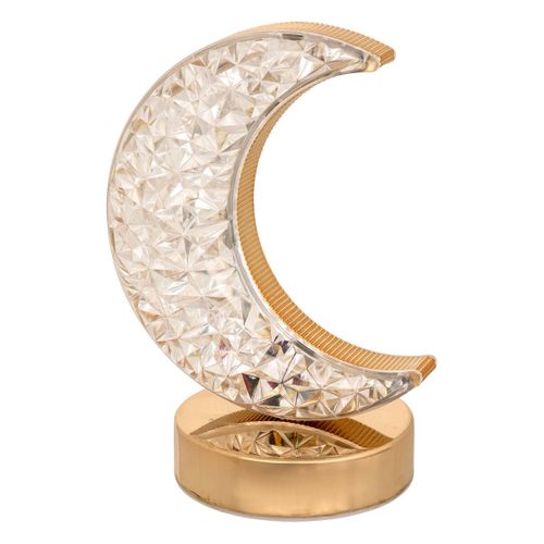 Lampe Forme Lune Bella Nomade H.20cm Doré