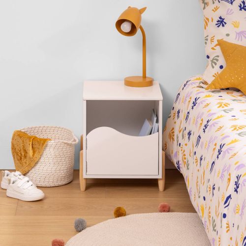 Table De Chevet Enfant Douceur Blanc 35,5x40cm