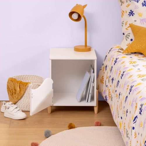 Table De Chevet Enfant Douceur Blanc 35,5x40cm