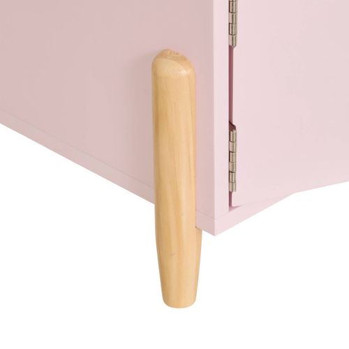 Table De Chevet Enfant Douceur Rose 35,5x40cm