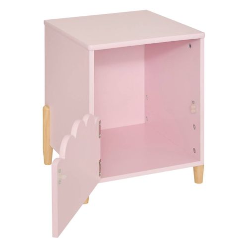 Table De Chevet Enfant Douceur Rose 35,5x40cm