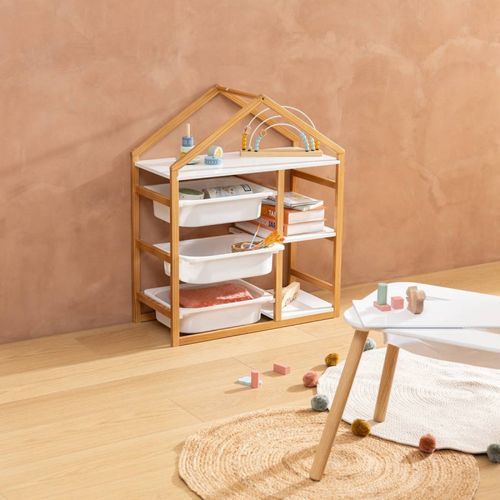 Bibliothèque 3 Bacs Rangement Enfant Bako Atmosphera