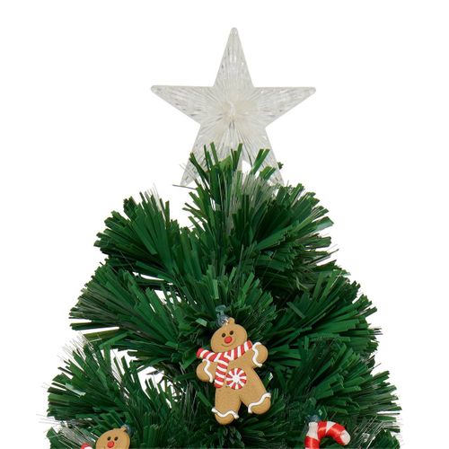 Sapin Lumineux Fibre Optique Mannelé 37 LED H.90cm