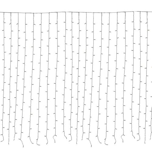 Rideau De Façade Lumineux Extérieur Solaire 425 LED Blanc Chaud L.250cm