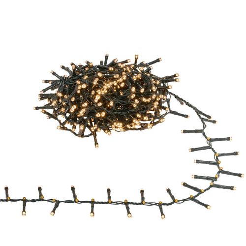 Guirlande Cluster Lumineuse Extérieure Solaire 400 LED Blanc Chaud L.8m