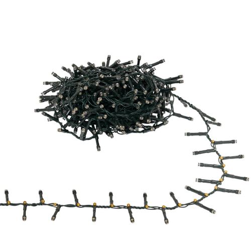 Guirlande Cluster Lumineuse Extérieure Solaire 400 LED Blanc Chaud L.8m