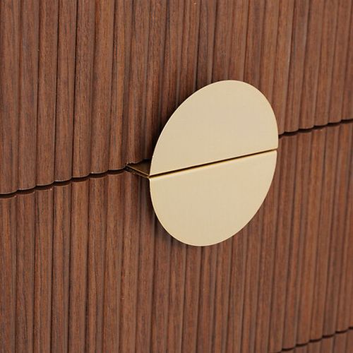 Commode 4 Tiroirs Effet Noyer Wany - Marron