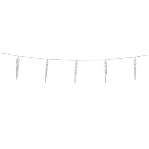 Guirlande Lumineuse Glaçons 10 LED Blanc Froid L 135 Cm