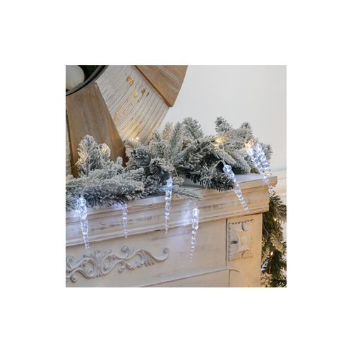 Guirlande Lumineuse Glaçons 10 LED Blanc Froid L 135 Cm