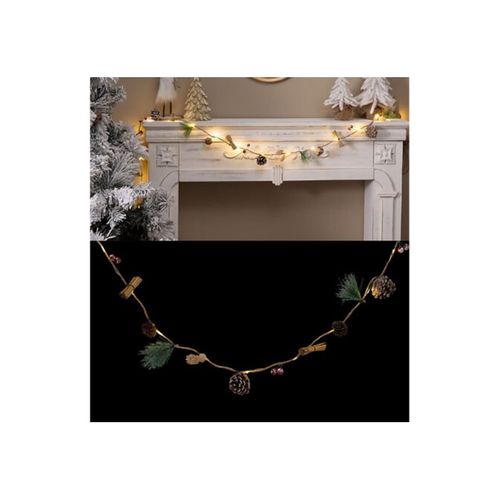 Guirlande Lumineuse Intérieur Déco Nature 20 LED Blanc Chaud L 220 Cm