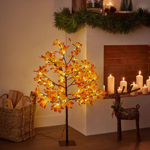 Arbre De Noël Lumineux 90 Cm Extérieur 92 LED Blanc Chaud