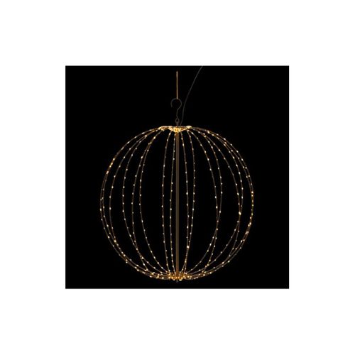 Déco Lumineuse Boule à Suspendre En Métal 256 LED Blanc Chaud D 40 Cm