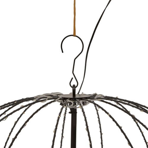 Déco Lumineuse Boule à Suspendre En Métal 256 LED Blanc Chaud D 40 Cm