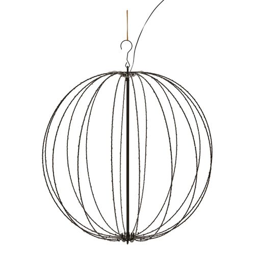 Déco Lumineuse Boule à Suspendre En Métal 256 LED Blanc Chaud D 40 Cm