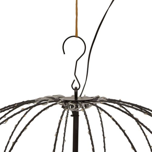 Déco Lumineuse Boule à Suspendre En Métal 400 LED Blanc Chaud D 60 Cm