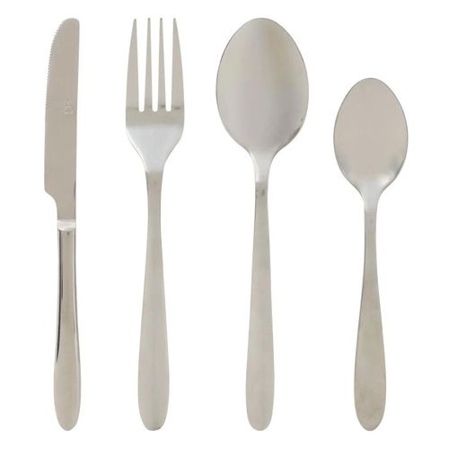 Ménagère 24 Pièces En Inox "nevis" 23cm Argent