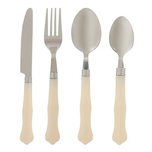 Ménagère 24 Pièces Design "belli" 21cm Ivoire