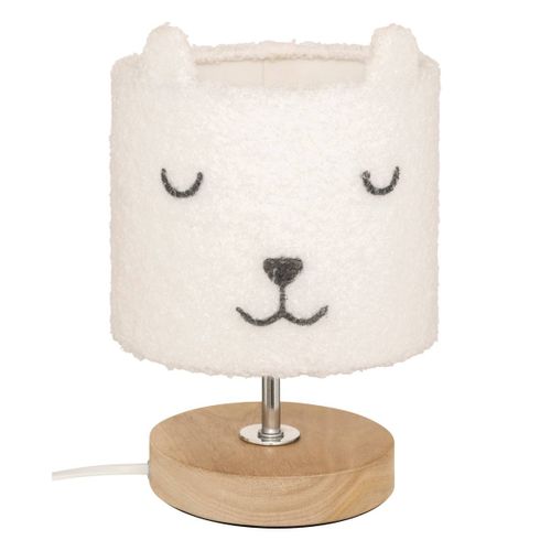 Lampe Droite Bouclette Toxey H.22cm Blanc