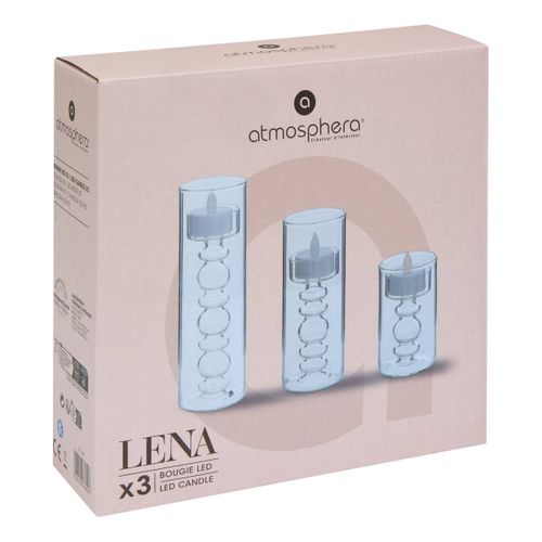 Bougie LED Lena Transparent 6x6cm