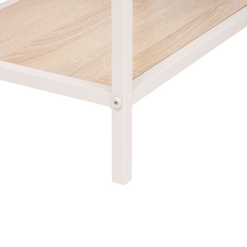 Console H. 101 cm CURVY Blanc / Naturel
