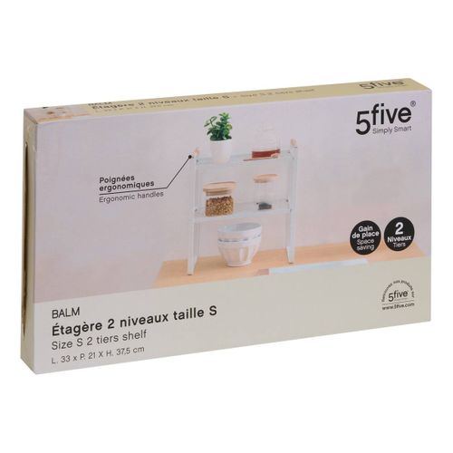 Etagère 2 Niveaux Balm Blanc L33cm