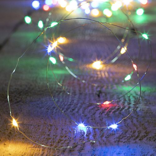 Guirlande Lumineuse Intérieur 40 LED Multicolore Sur 2 Mètres