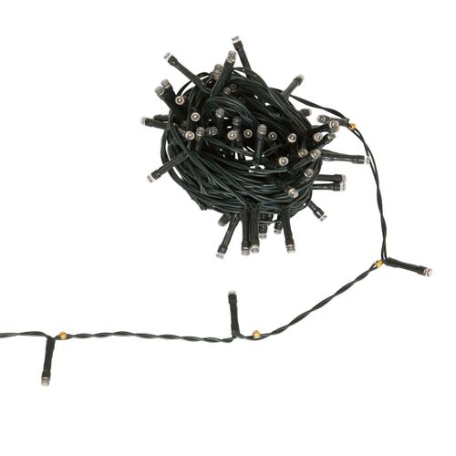 Guirlande Lumineuse Solaire 50 LED Blanc Chaud 5 Mètres Et 8 Jeux De Lumière