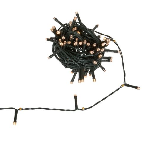 Guirlande Lumineuse Solaire 50 LED Blanc Chaud 5 Mètres Et 8 Jeux De Lumière