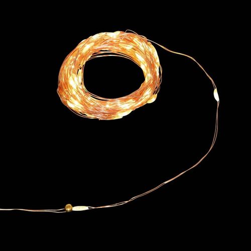 Guirlande Lumineuse Solaire 30 Mètres 300 Microled Blanc Chaud 8 Jeux De Lumière