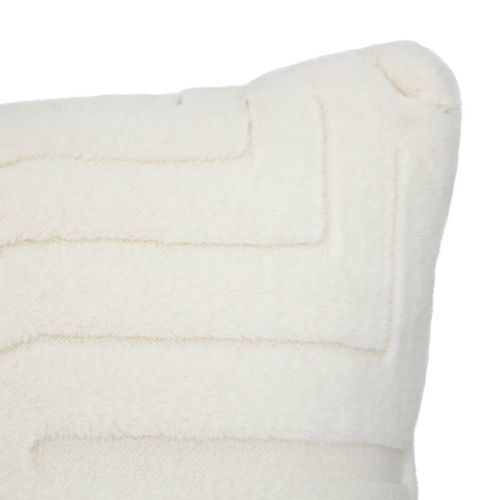 Coussin Imitation Fourrure "arka" 45x45cm Ivoire