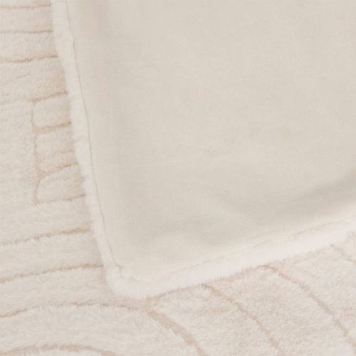 Plaid Imitation Fourrure "arka" 120x160cm Ivoire