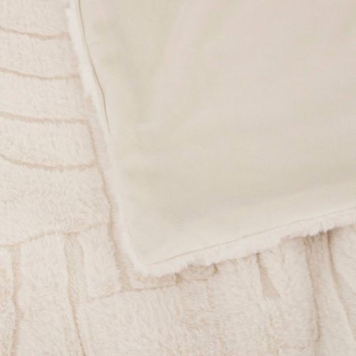 Plaid XL Imitation Fourrure "arka" 180x230cm Ivoire