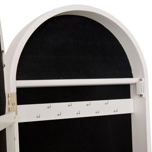Armoire à Bijoux Avec Miroir "emily" 158cm Blanc