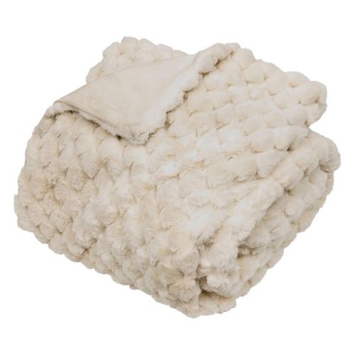 Plaid XL Imitation Fourrure "adriel" 180x230cm Beige