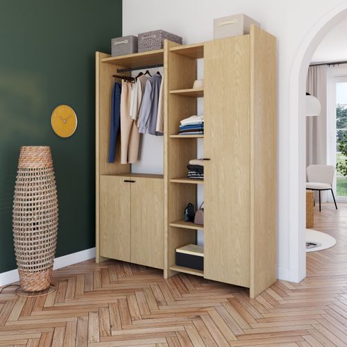 Horloge plastique 3D Ø 30 cm  Bleu / Jaune / Gris