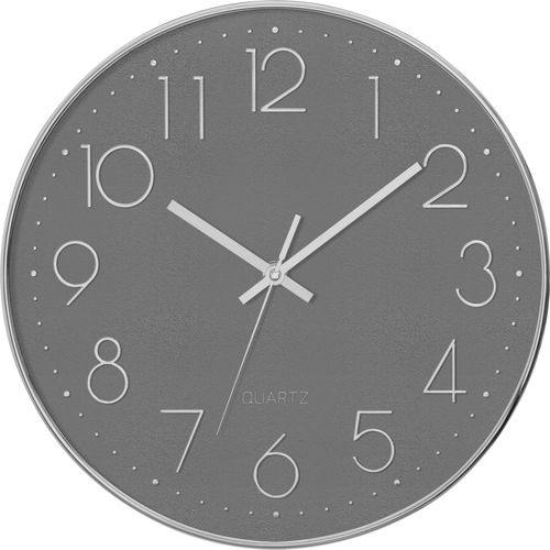 Horloge plastique 3D Ø 30 cm  Bleu / Jaune / Gris