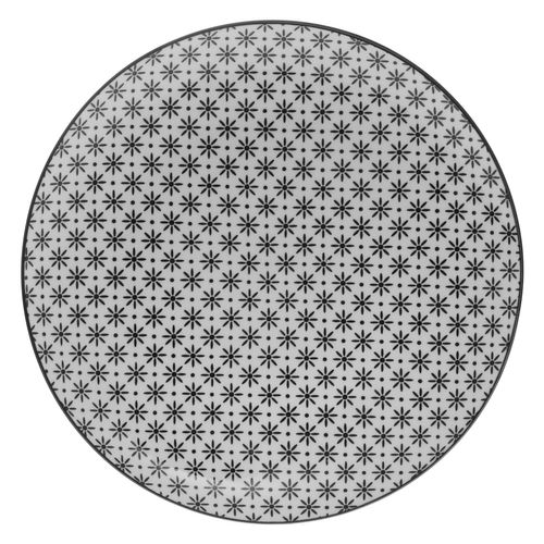 Assiette plate Ø. 26 cm BOHEMIA Noir / Blanc