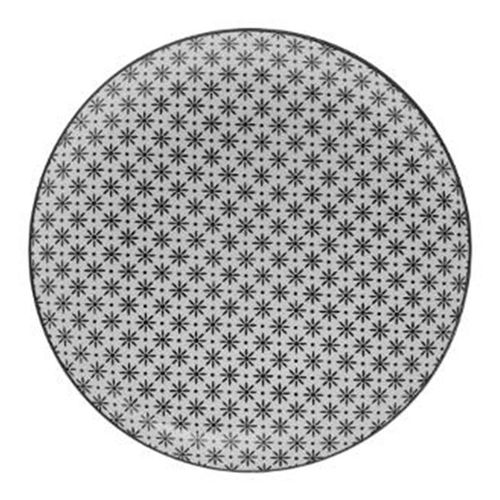 Assiette dessert Ø.19 cm BOHEMIA Noir / Blanc