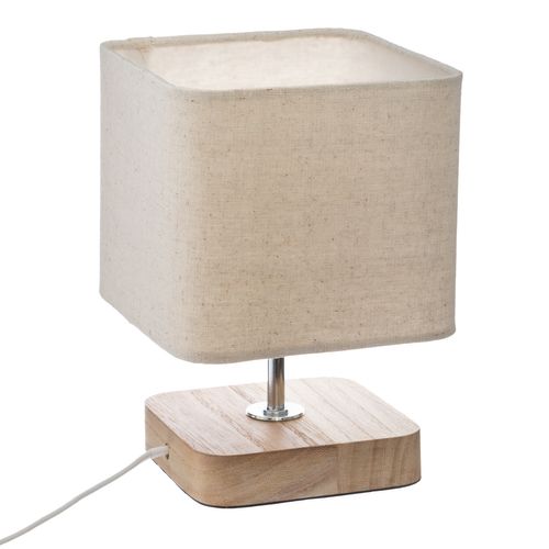 Lampe à Poser En Bois De Pin H 21 Cm