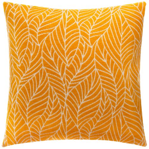 Housse de coussin 40x40 cm FEUILLE Ocre