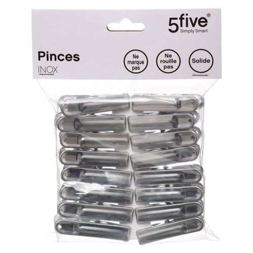 Lot De 16 Pinces à Linge En Inox