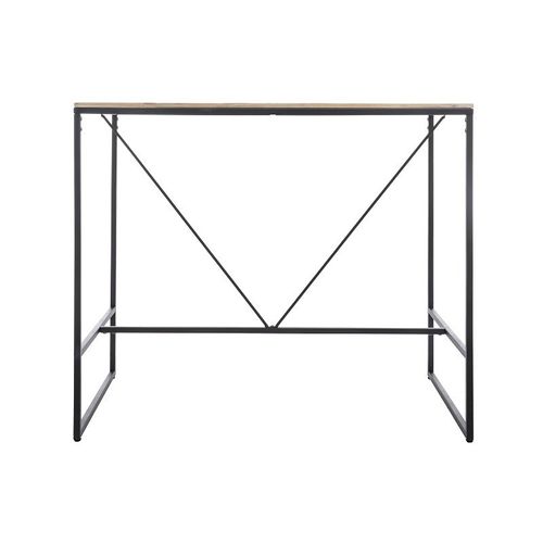 Table Haute Design Industriel Edena - L. 115 X H. 98 Cm - Noir