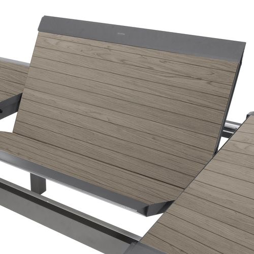 Table De Jardin Extensible 10 Personnes Effet Bois Allure - L. 160/254 Cm - Gris