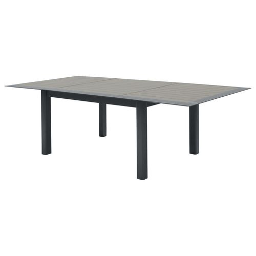 Table De Jardin Extensible 10 Personnes Effet Bois Allure - L. 160/254 Cm - Gris